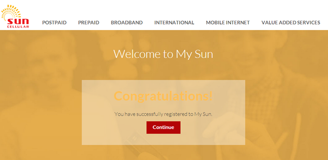 confirm my sun registration